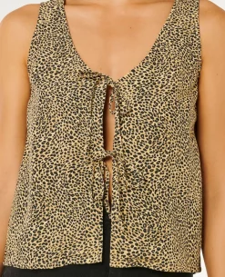 Animal Instincts Tie Front Top