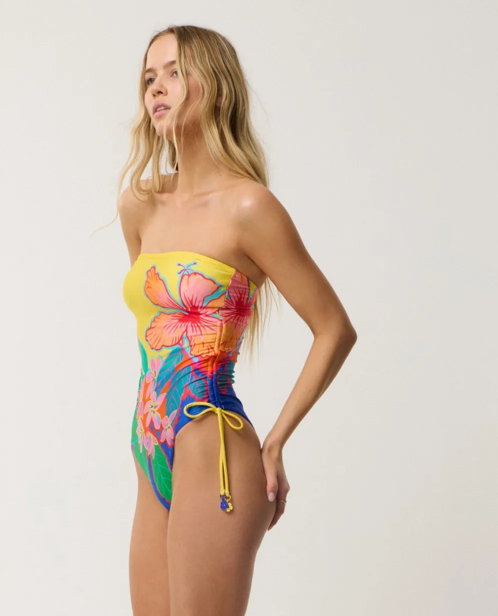 Farm Rio Bliss Bandeau One Piece Swimsuit