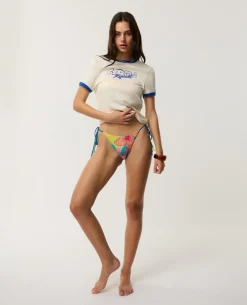 Farm Rio Bliss Revo Tie Side Skimpy Coverage Bikini Bottom