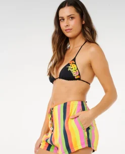 Farm Rio Neon Stripe Beach Short
