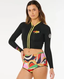 G-Bomb Farm Rio 1.5mm Long Sleeve Front Zip Cropped Jacket