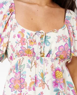 Half Moon Bay Short Sleeve Button Top