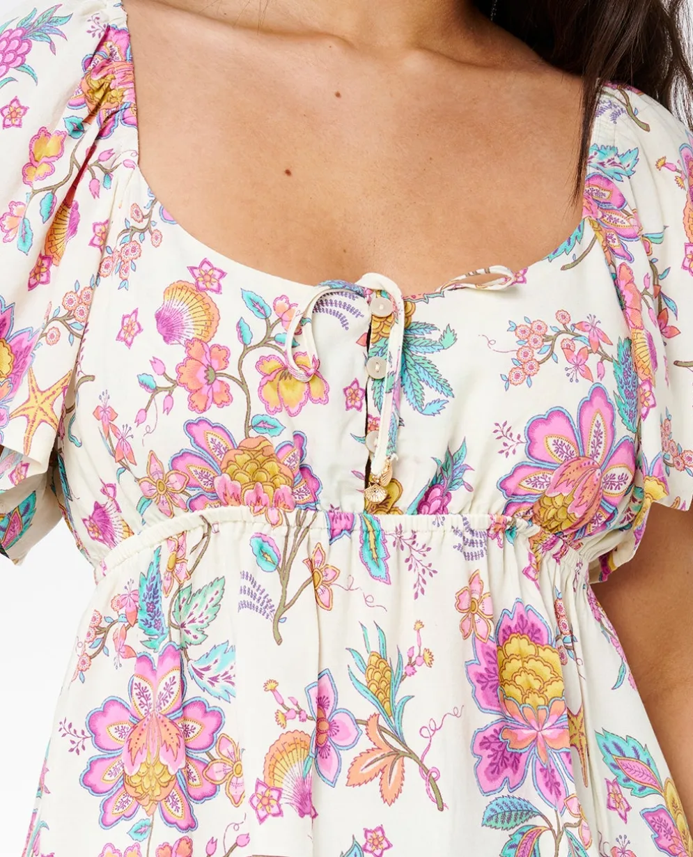 Half Moon Bay Short Sleeve Button Top