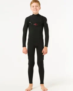 Kids Dawn Patrol 4/3 Chest Zip Steamer
