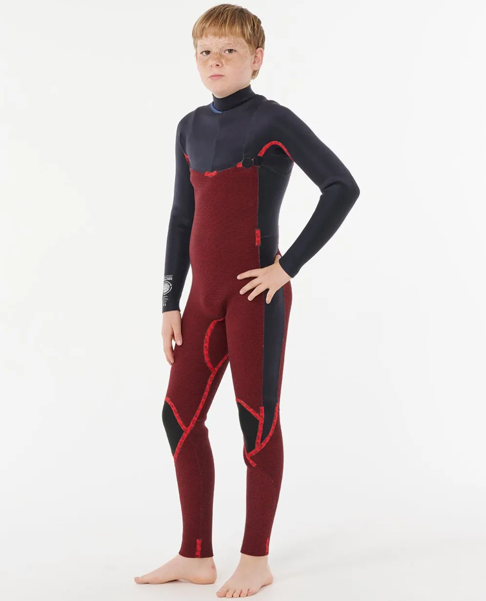 Kids Dawn Patrol 4/3 Chest Zip Steamer