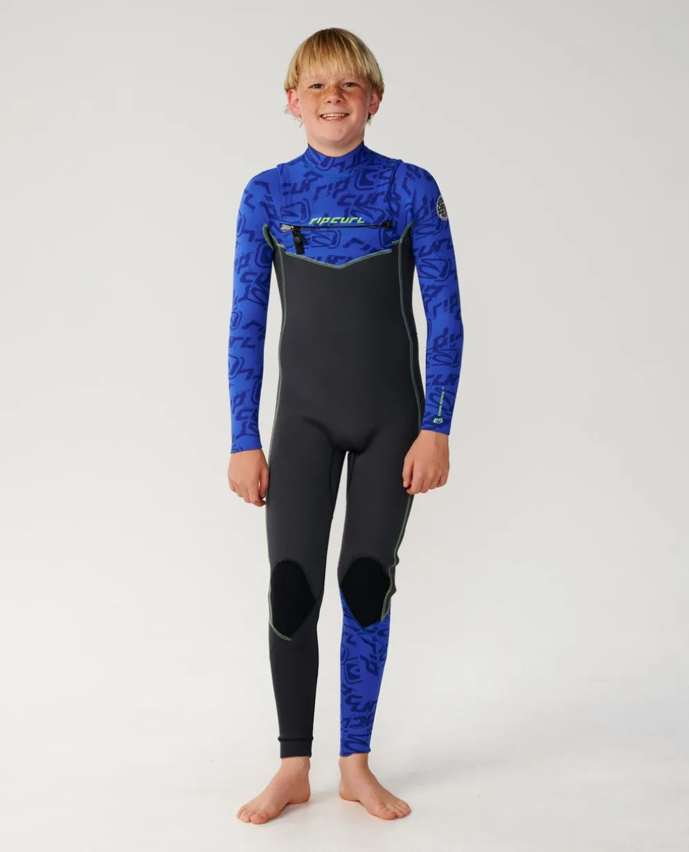 Kids Dawn Patrol 4/3 Chest Zip Steamer