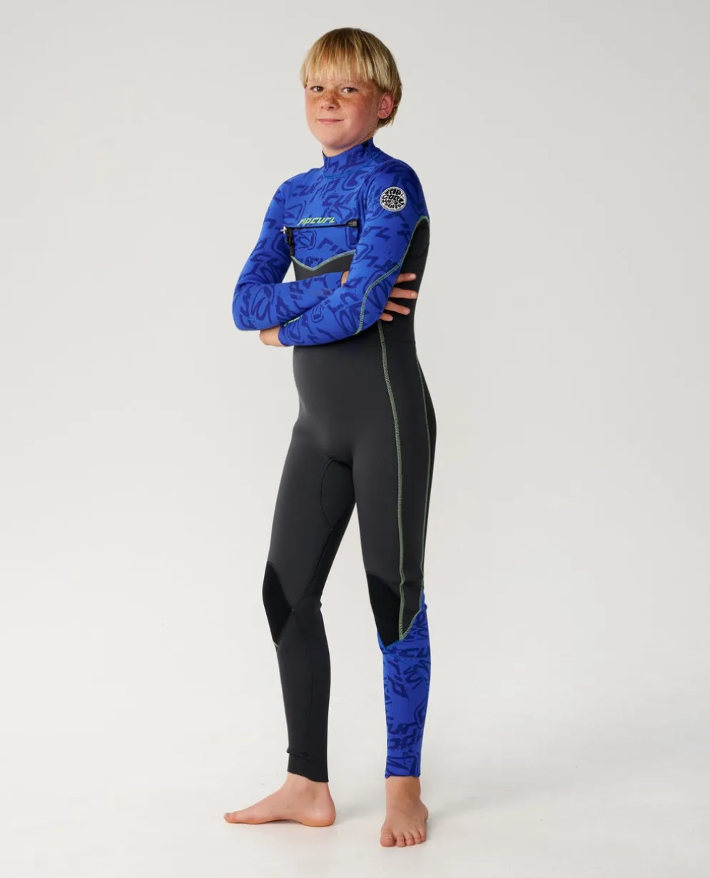 Kids Dawn Patrol 4/3 Chest Zip Steamer
