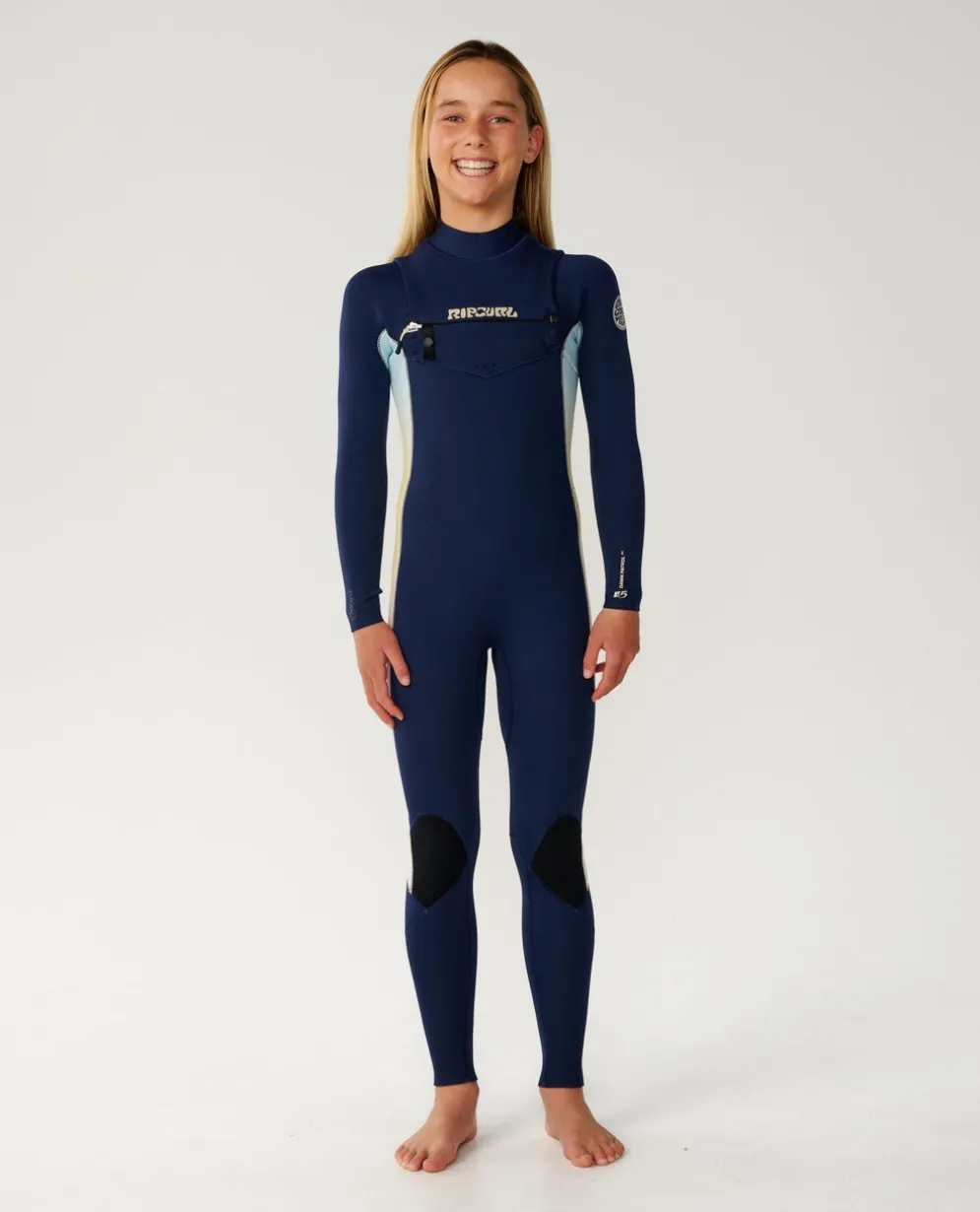 Kids Dawn Patrol 4/3 Chest Zip Steamer