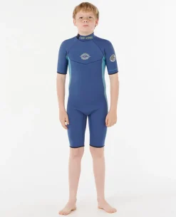Kids Dawn Patrol Short Sleeve 2mm Back Zip Spring Suit Wetsuit