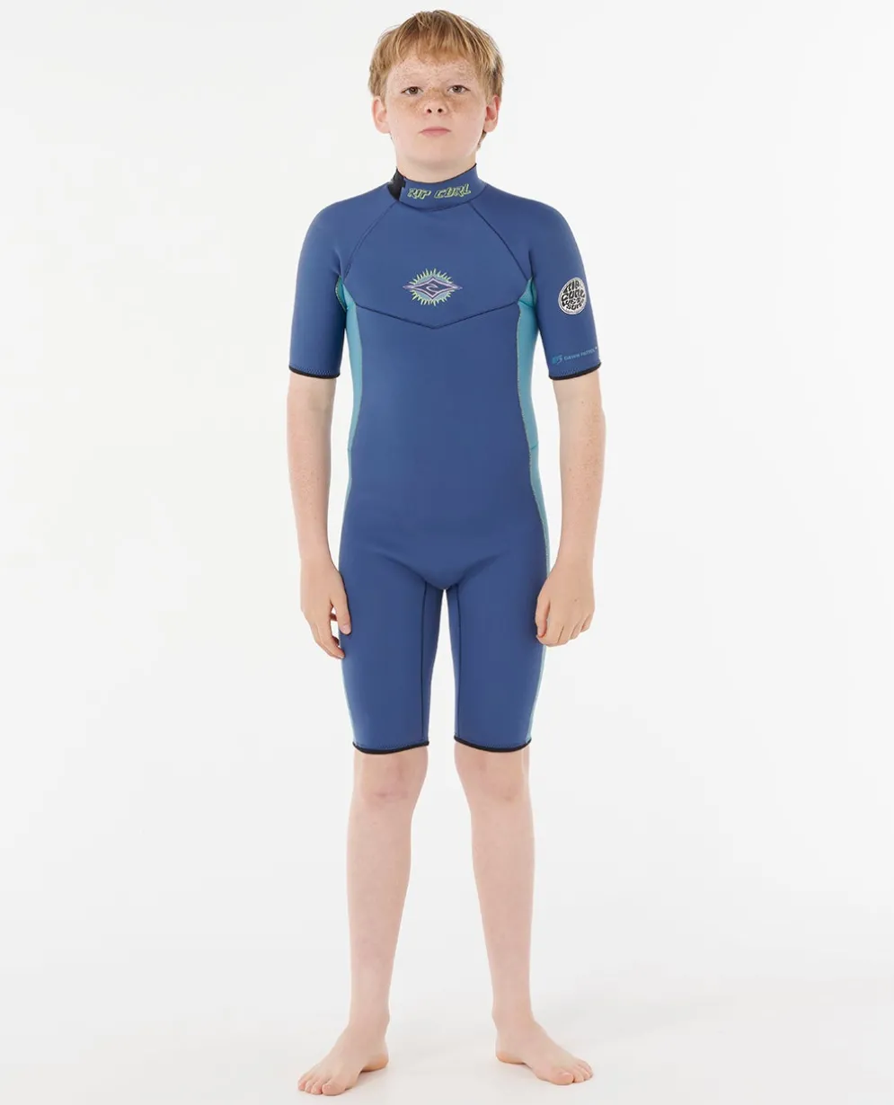 Kids Dawn Patrol Short Sleeve 2mm Back Zip Spring Suit Wetsuit