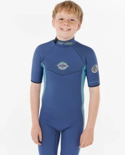 Kids Dawn Patrol Short Sleeve 2mm Back Zip Spring Suit Wetsuit