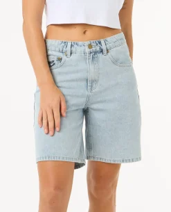 Las Dalias Relaxed Denim Short
