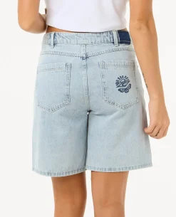 Las Dalias Relaxed Denim Short