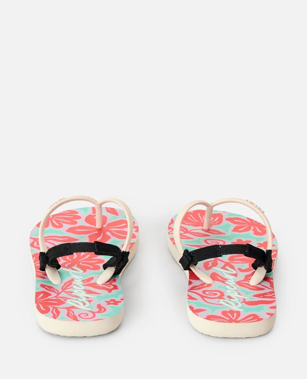 Mixed Bloom Open Toe Sandal - Girls