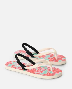 Mixed Bloom Open Toe Sandal - Girls