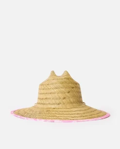 Mixed Straw Sun Hat - Girls