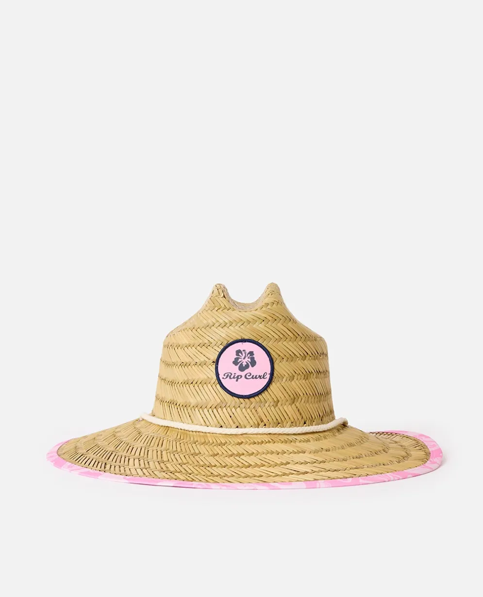 Mixed Straw Sun Hat - Girls