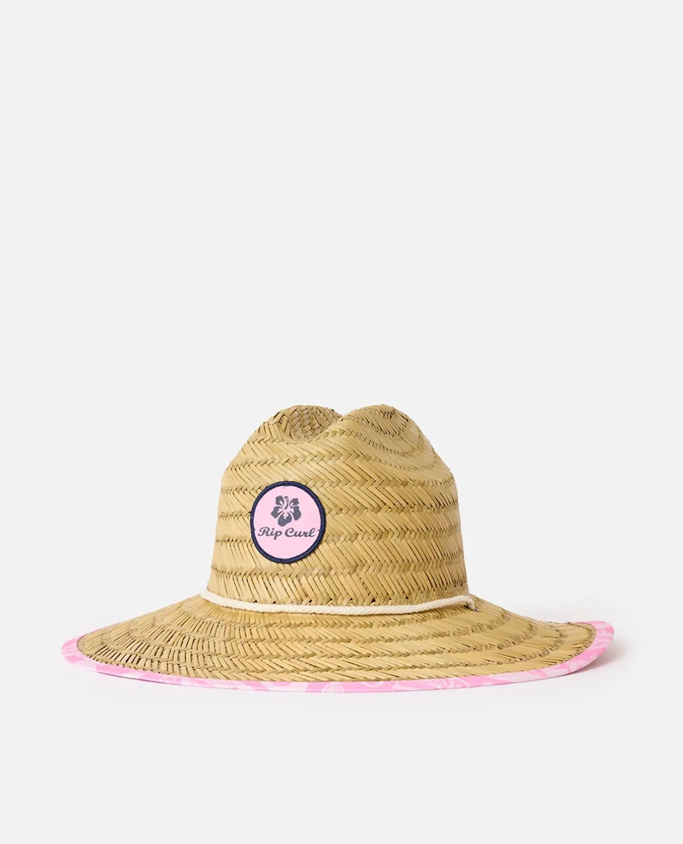 Mixed Straw Sun Hat - Girls