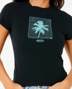 Neon Palm Fitted Tee
