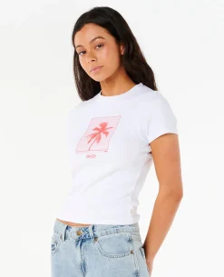 Neon Palm Fitted Tee