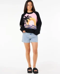 Paradise Knit Crew Fleece