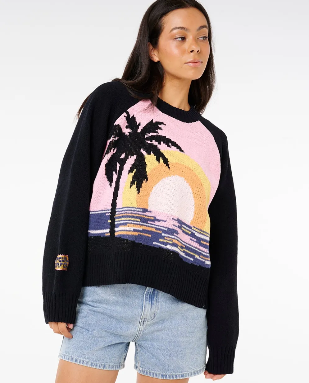 Paradise Knit Crew Fleece
