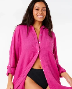 Premium Linen Long Sleeve Button Through Shirt