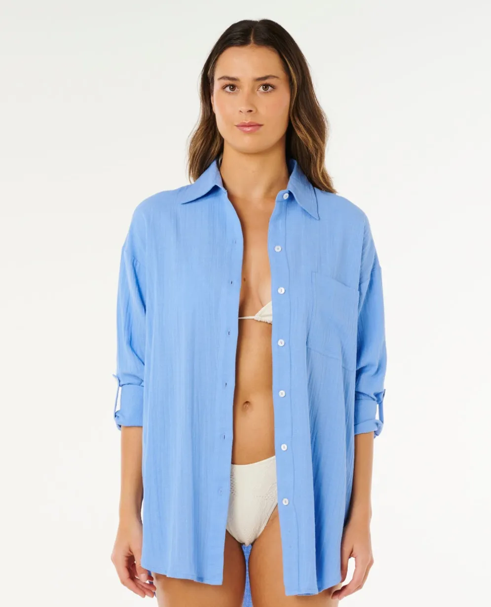 Premium Linen Long Sleeve Button Through Shirt