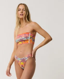 Retro Revival Hi Leg Skimpy Coverage Bikini Bottom