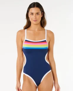 Surf Stripe Cheeky One Piece Swimsuit