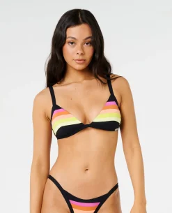 Surf Stripe Fixed Triangle Bikini Top
