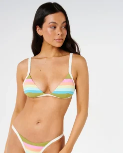 Surf Stripe Fixed Triangle Bikini Top