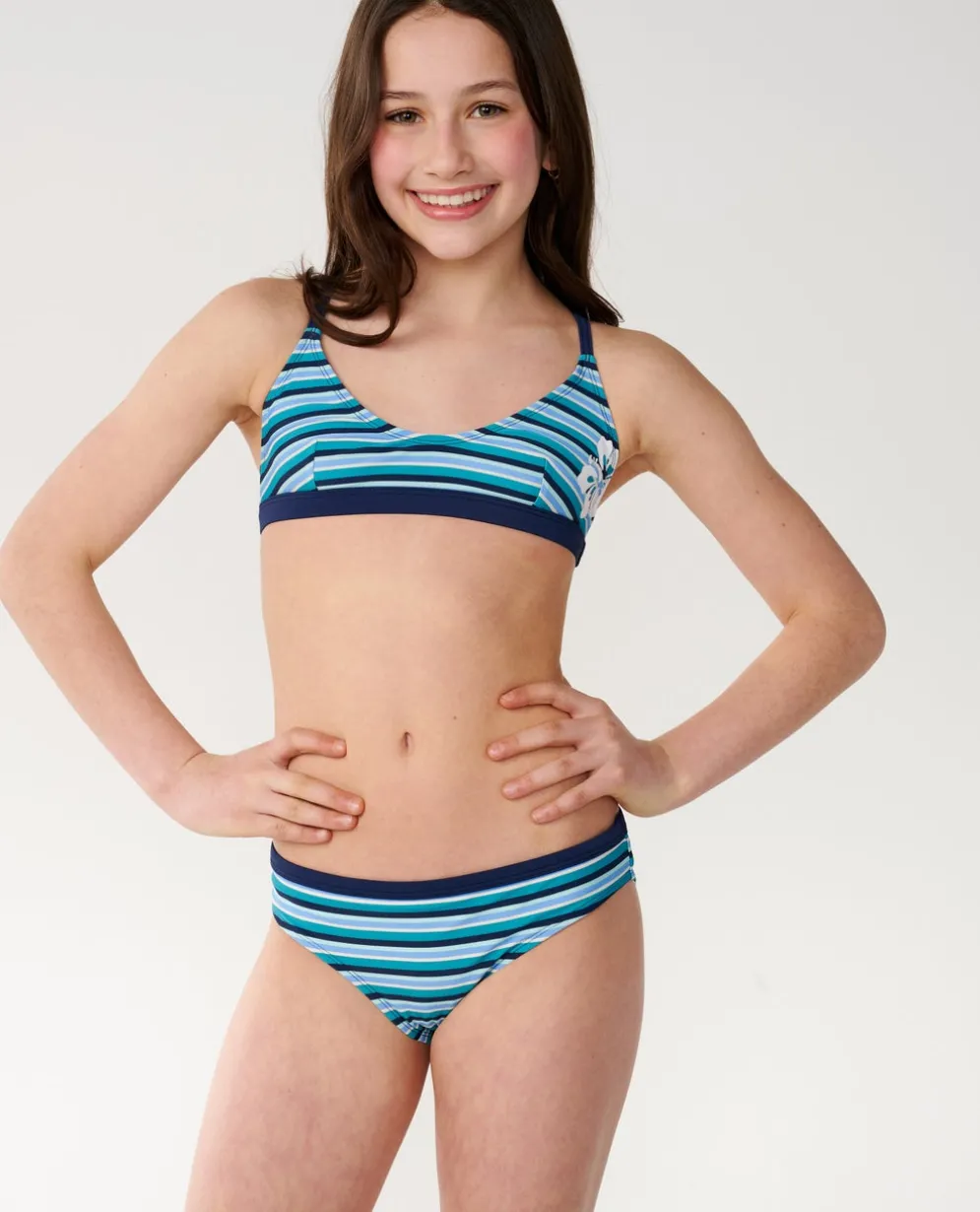 Tropical Stripe Bikini Set - Kids