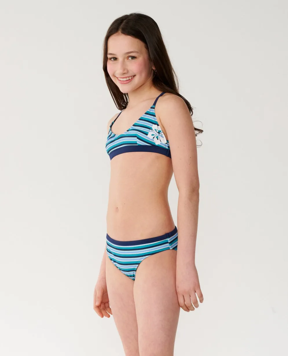Tropical Stripe Bikini Set - Kids