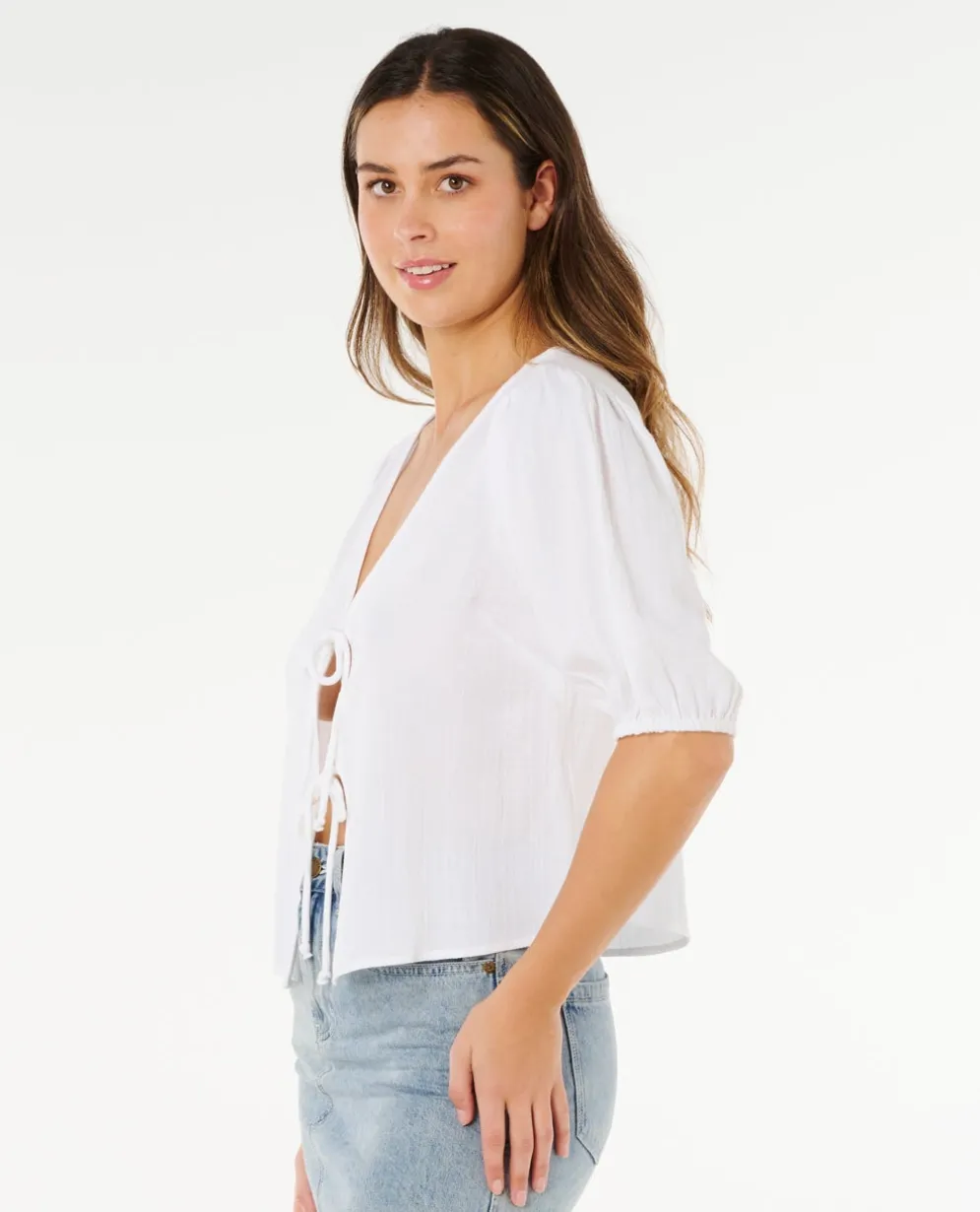 Vibe Surf Tie Front Top
