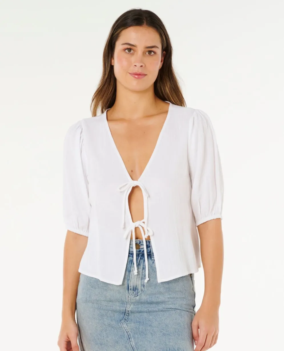 Vibe Surf Tie Front Top