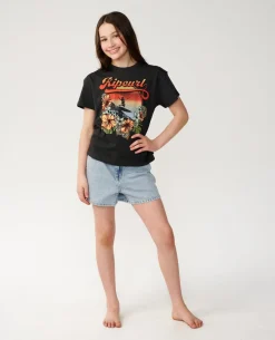 Wave Crop Tee - Kids