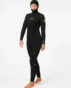 Women's Dawn Patrol 5/4 Hooded Chest Zip Fullsuit Wetsuit